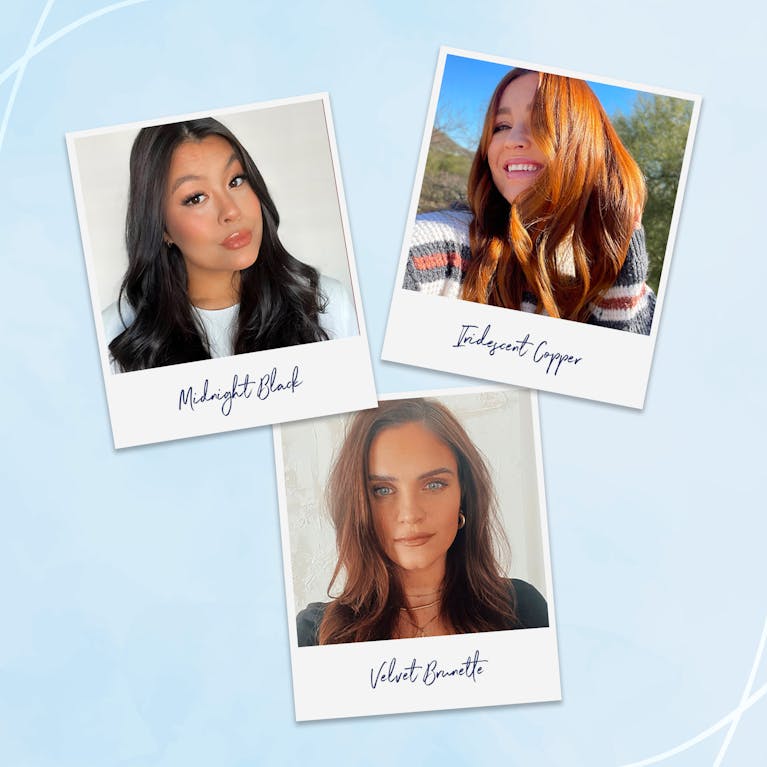 Three women with this year's hair color trends.