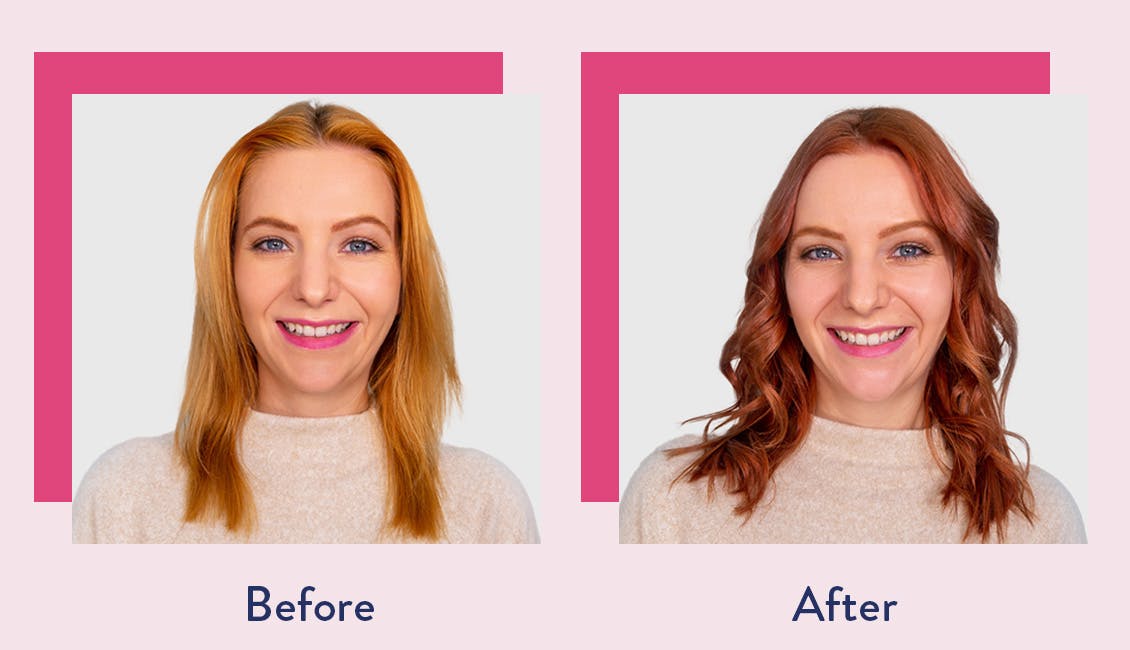 Before and after images showing the results of Color Pro Toner