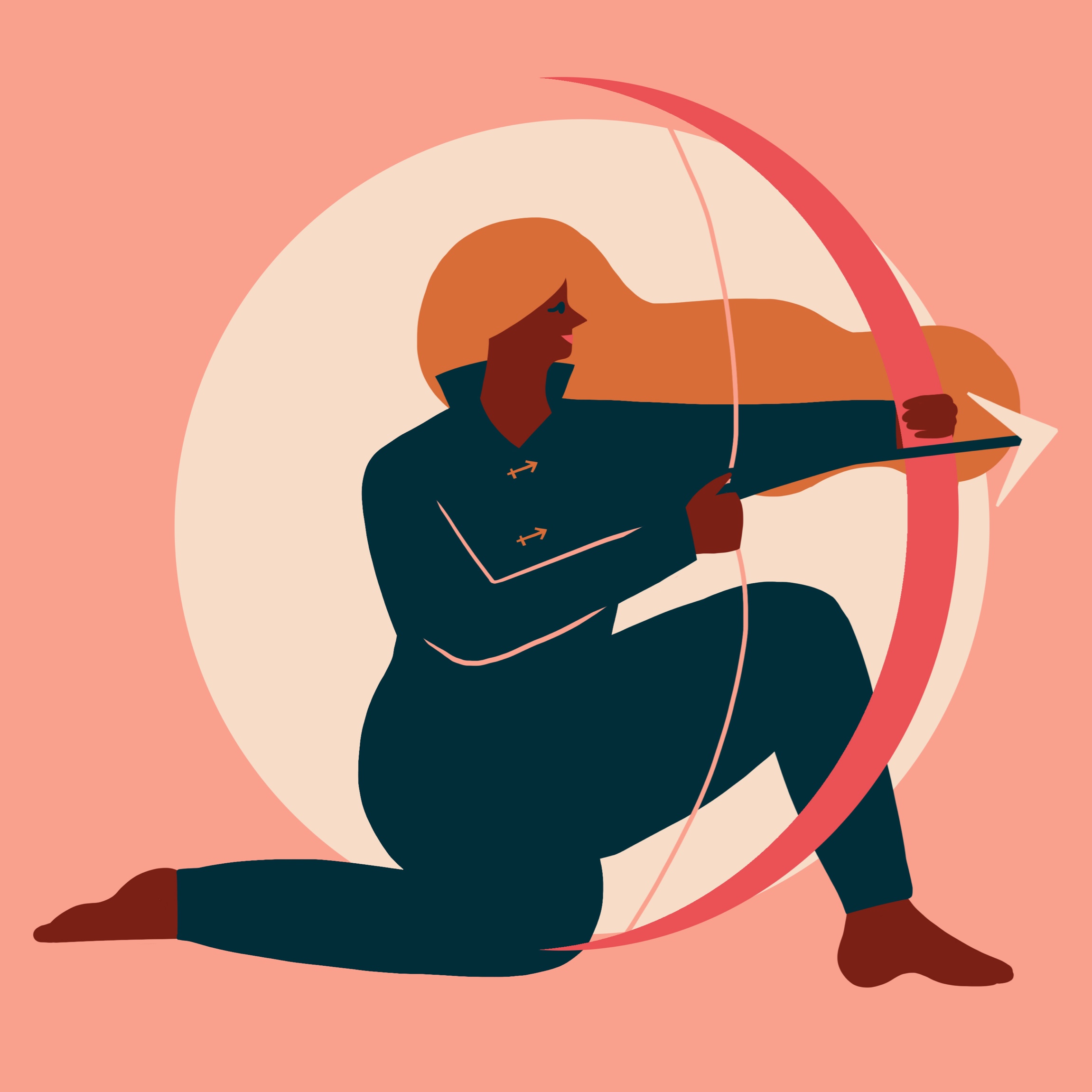 Sagittarius woman with eSalon custom hair color. 