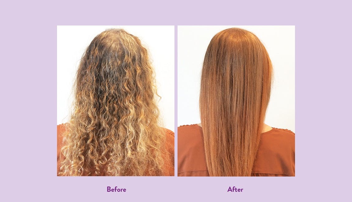 Image of eSalon client with seamless hair color application after using the Color Pro Pre-Color Balancer