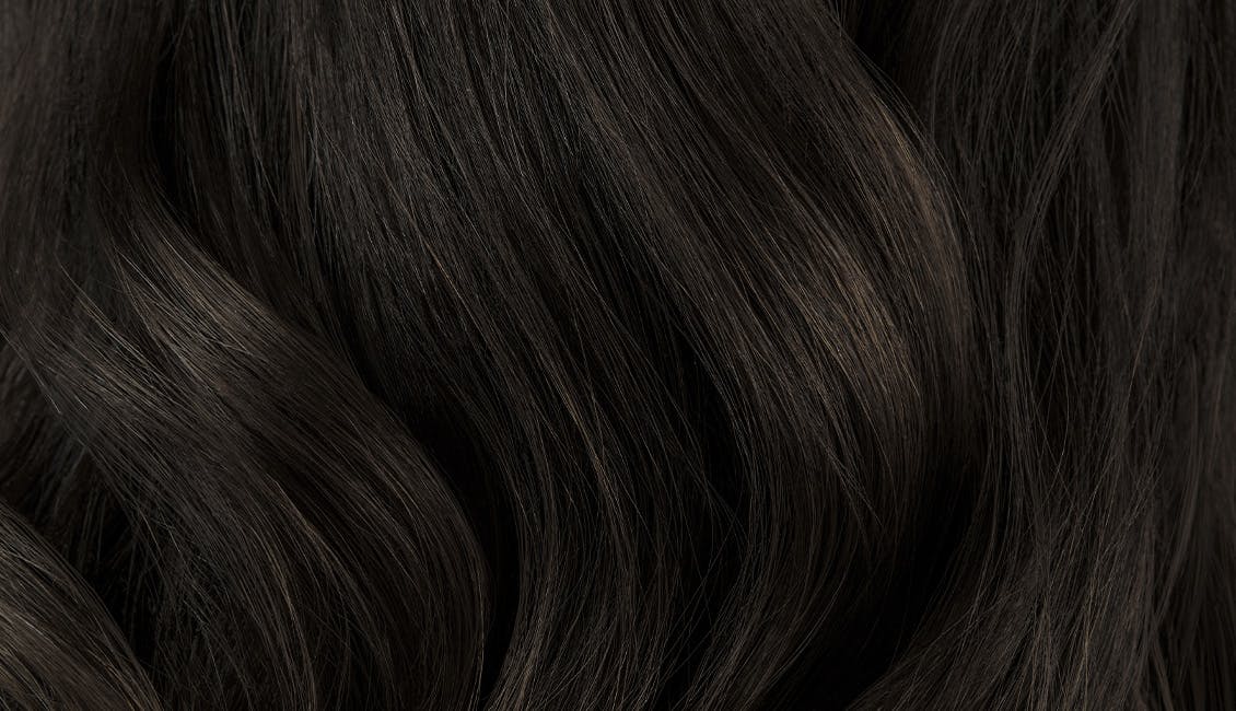 Swatch of black hair.
