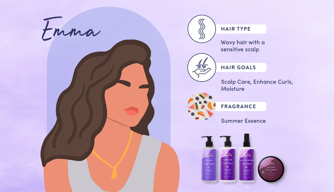 A profile featuring Emma's hair history and goals.