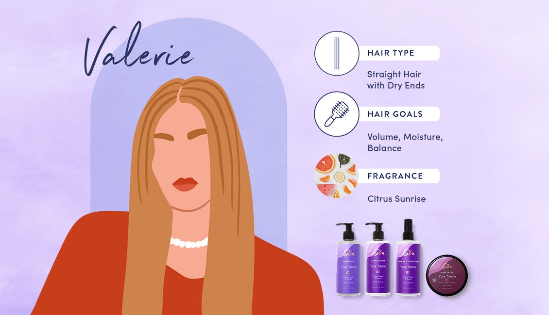A profile featuring Valerie's hair history and goals.