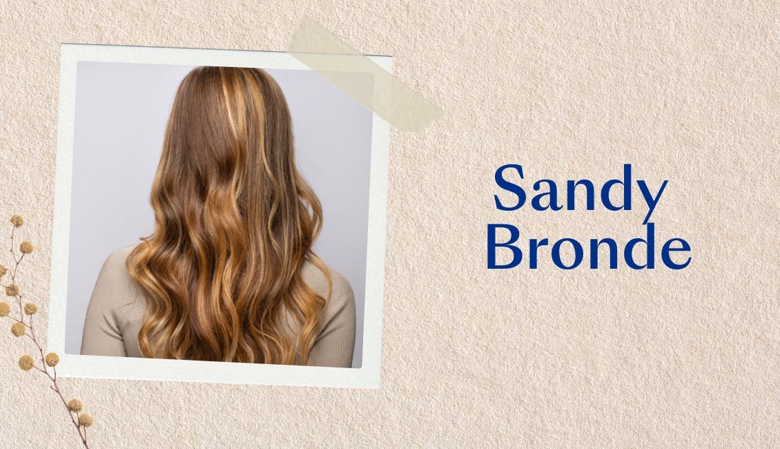 Woman with Sandy Bronde hair color. 