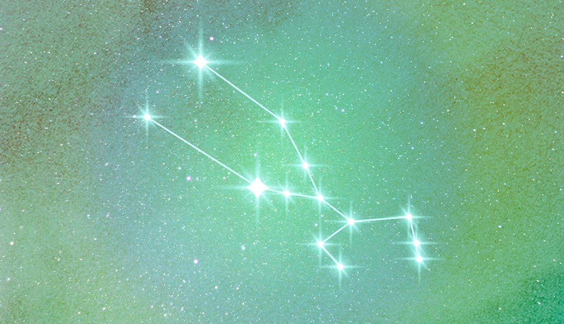 Taurus constellation with a starry background. 