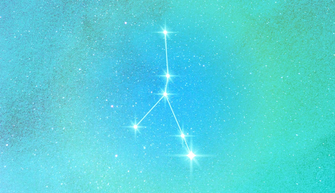 Cancer constellation with a starry background. 