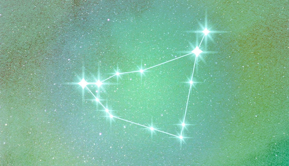 Capricorn constellation with a starry background.