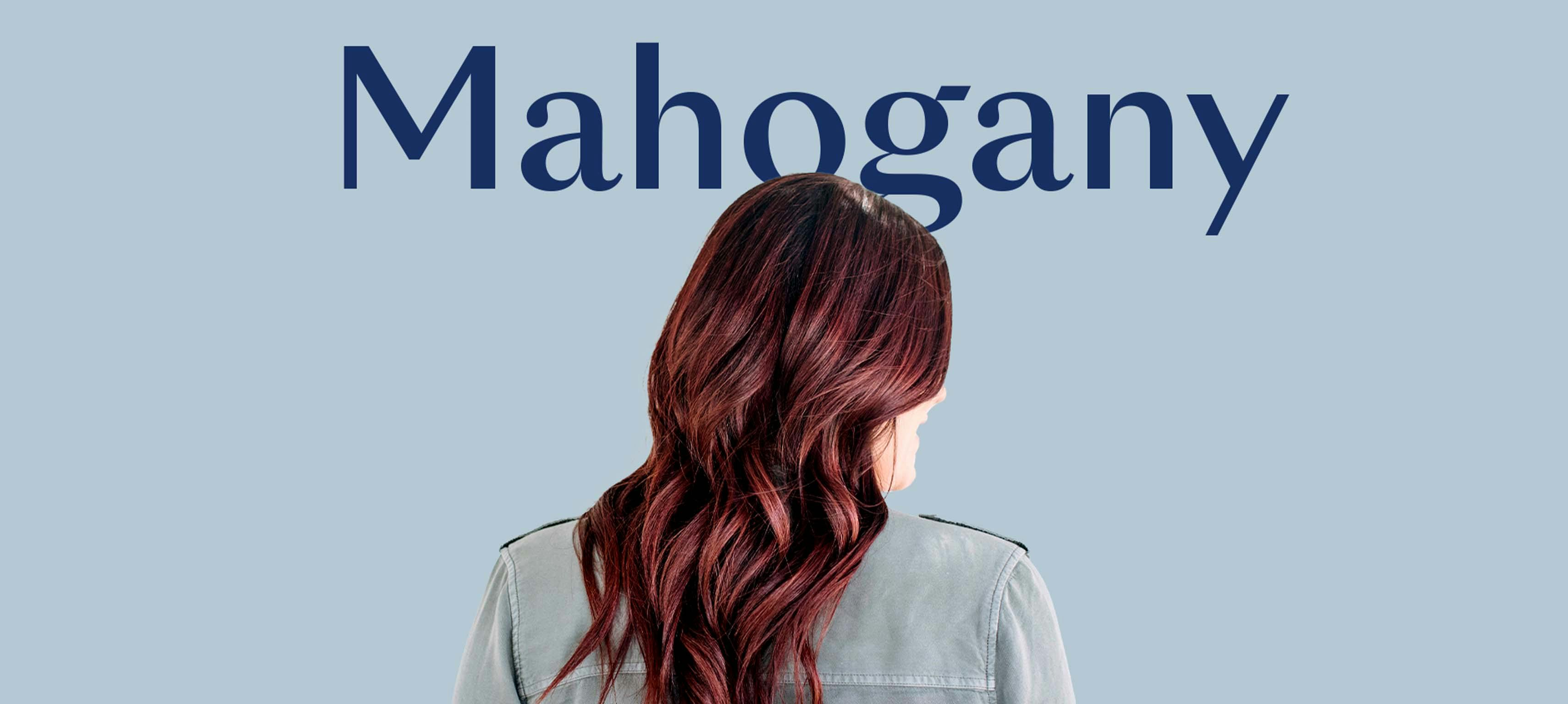 Woman with mahogany hair