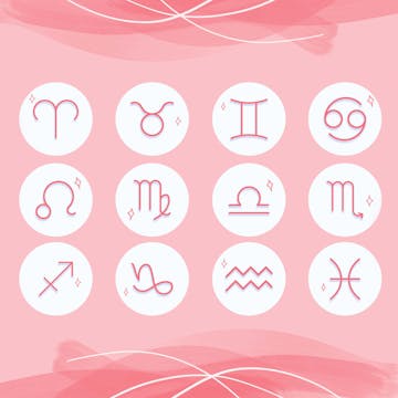 A collection of symbols representing each Zodiac sign 
