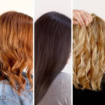 Image of three hair colors for three different women with different skin tones featured in esalon's color mastery article for winter and fall