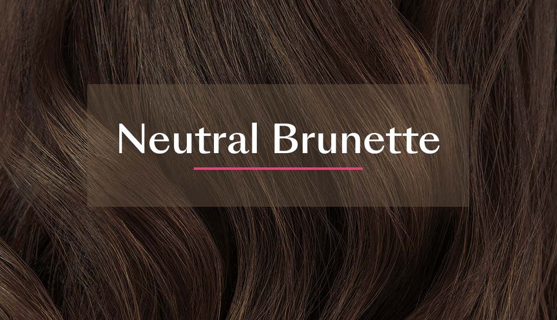 Neutral brunette hair with a slight curl.