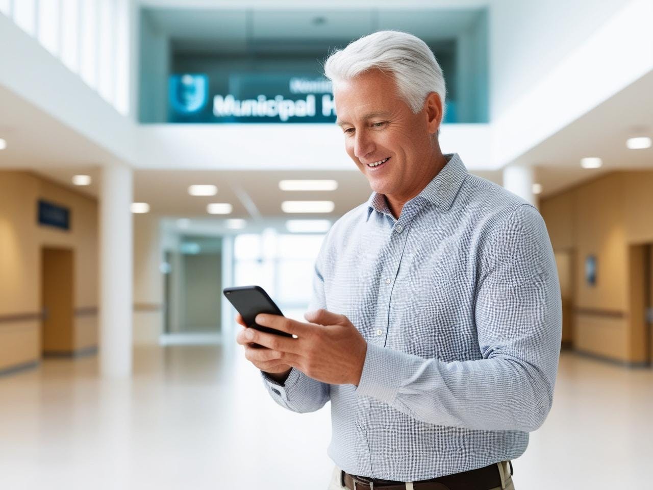 Résident utilisant une plateforme de réservation en ligne pour une salle communale.