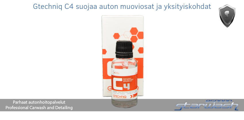 Gtechniq C4 Suojaa Auton Muoviosat Ja Yksityiskohdat | Espoon Starwash Oy