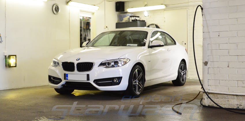 BMW 2 Coupe Gtechniq C1 Crystal Lacquer kestopinnoite ja Zirconite Fabric  Protector kangassisustan suoja-aine