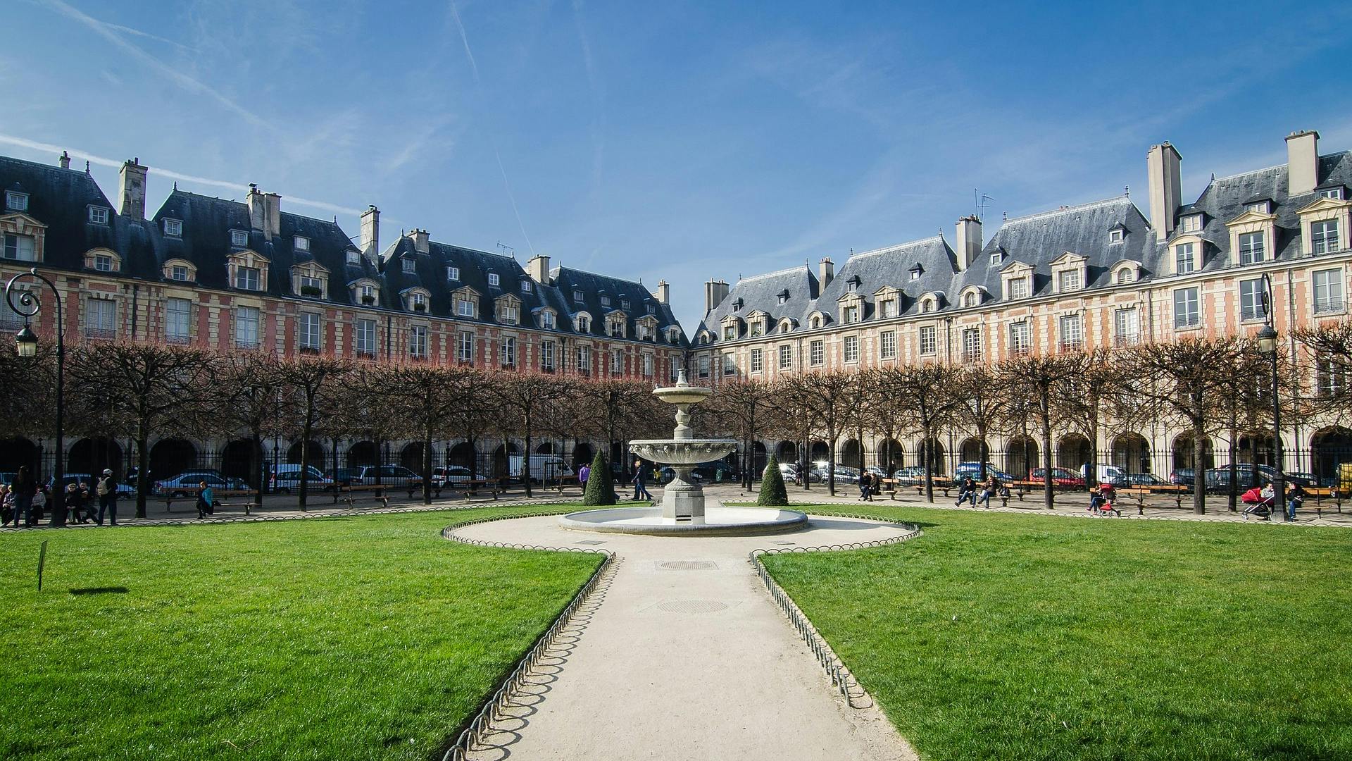 Place des Vosges the Marais district in Paris
