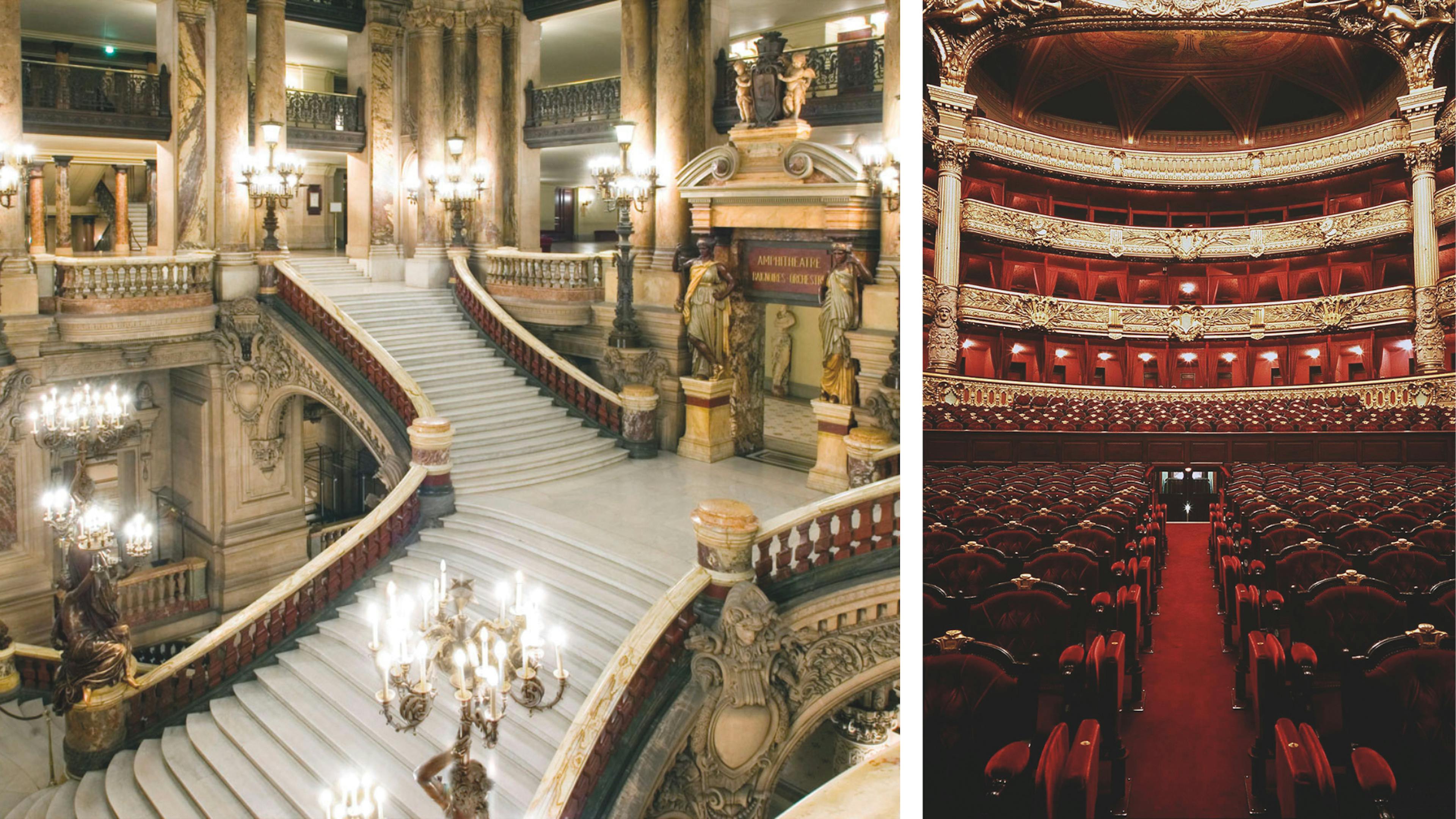 intérieur escalier salle : 150 ans Opéra Palais Garnier
