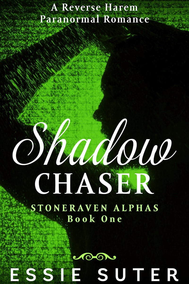 Shadow Chaser, book one cover art. Green background with a man's silhouette.