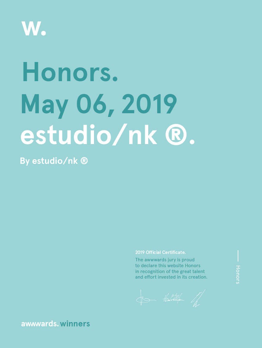 Honorable Mention Awwwards