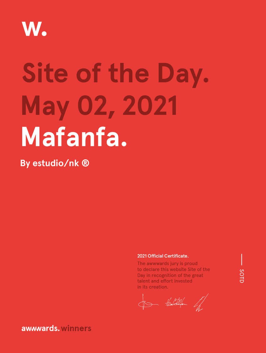 Site of the day Awwwards