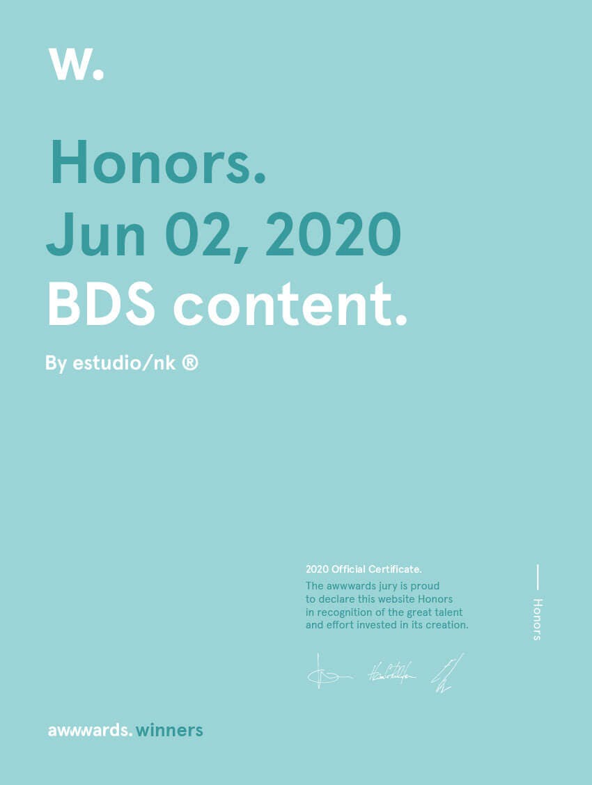 Honorable Mention Awwwards