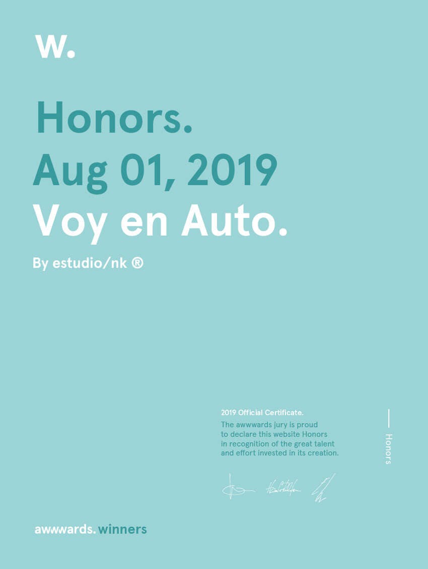 Honorable Mention Awwwards