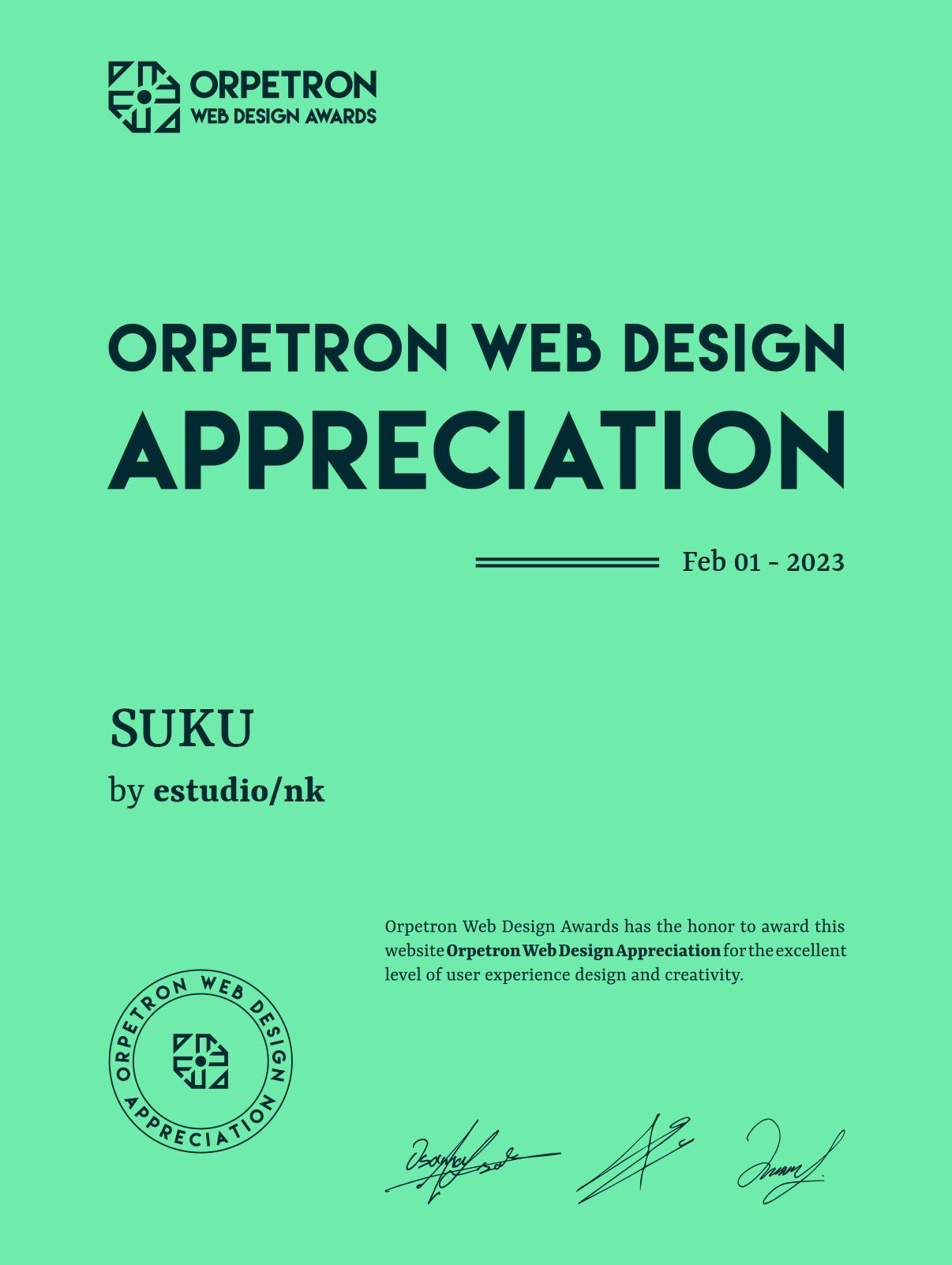 Appreciation Orpetron