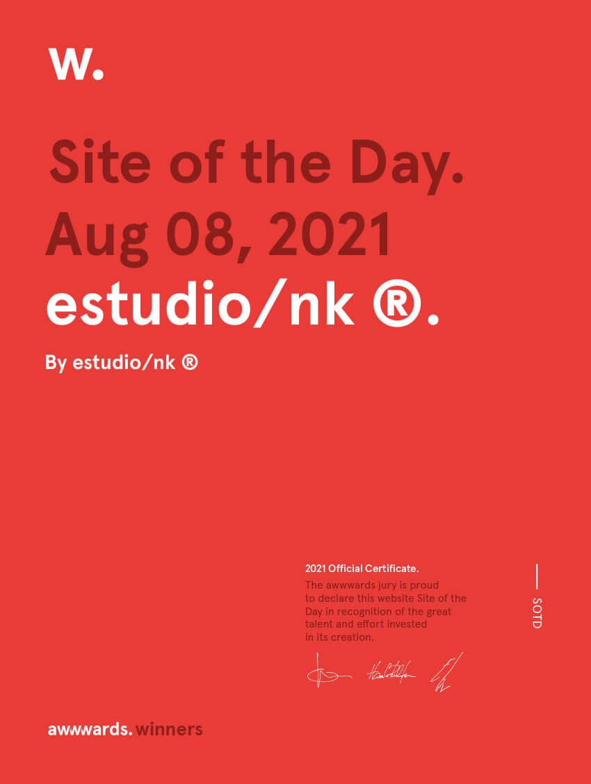 Site of the day Awwwards