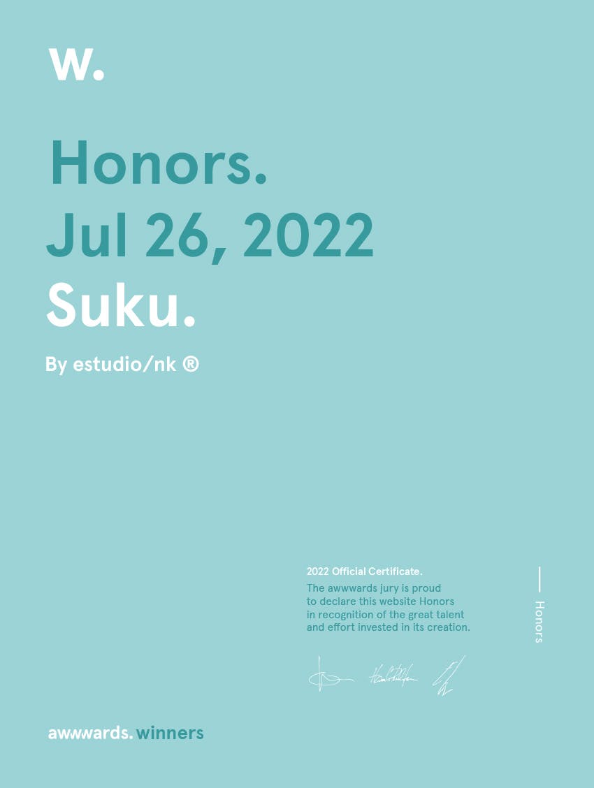 Honorable Mention Awwwards