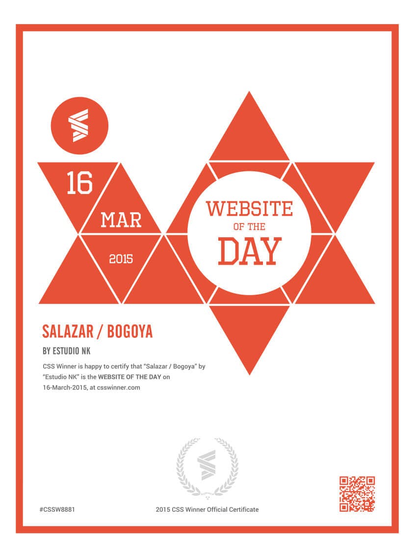 Website of the day CSS Winner