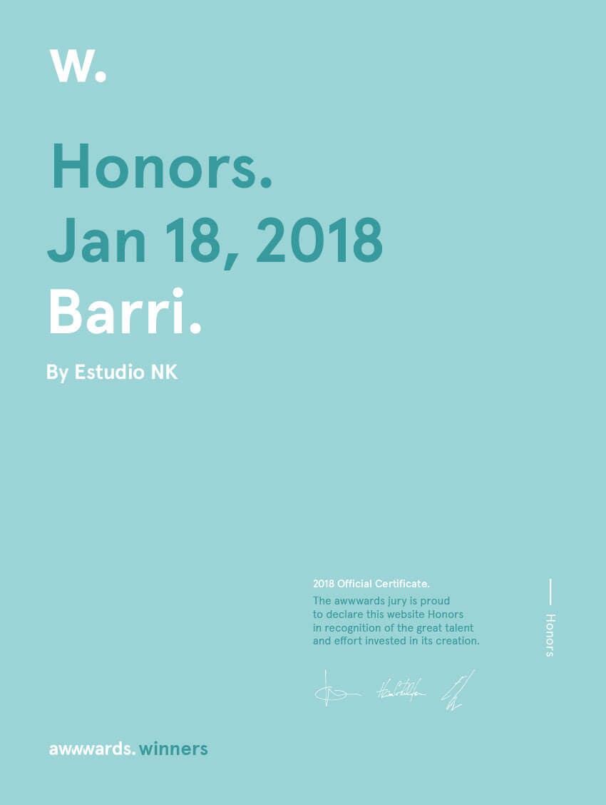 Honorable Mention Awwwards