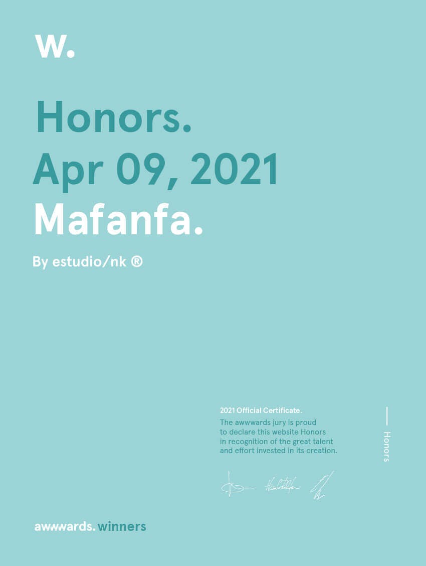 Honorable Mention Awwwards