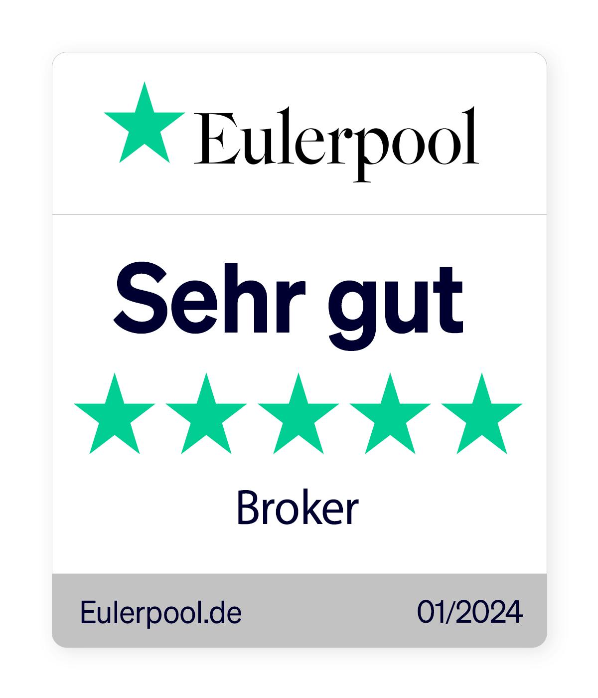 TradeRepublic, Scalable Capital und comdirect dürfen als einzige drei Broker Deutschlands das Eulerpool Qualitätssiegel führen. 