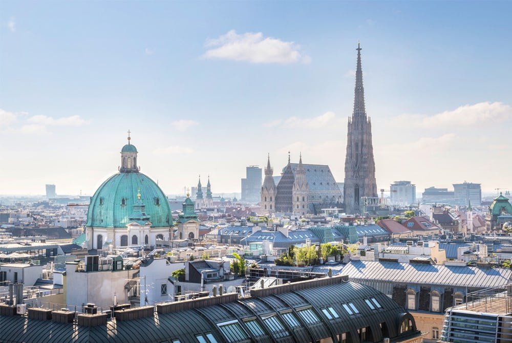 Skyline photo of Vienna, Austria