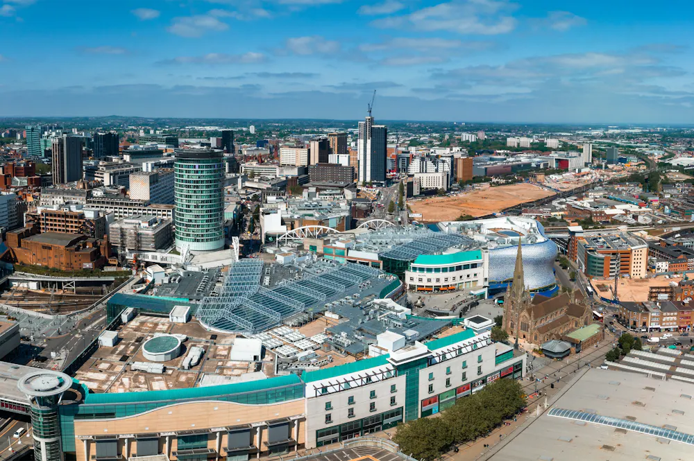 Skyline photo of Birmingham city