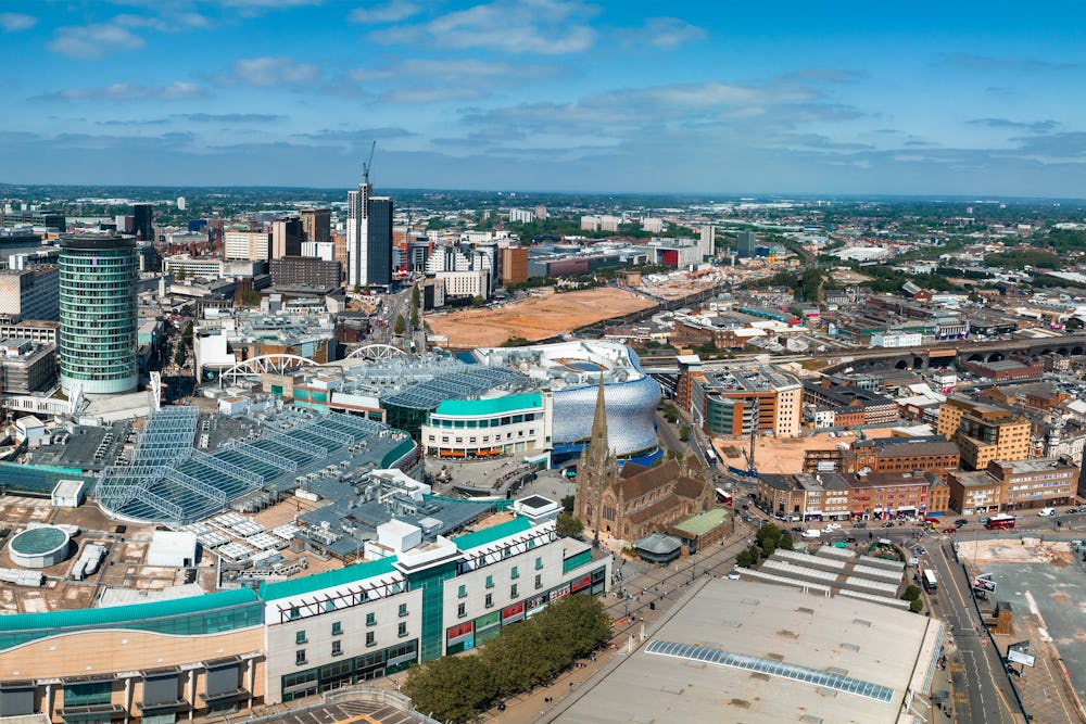 Skyline photo of Birmingham city