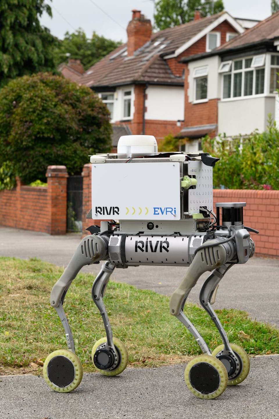 Image showing Evri's robo-dog in action on a residential street