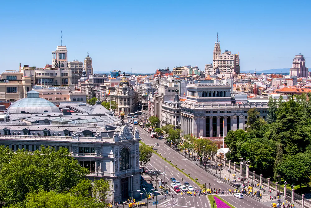Skyline photo of Madrid, Spain