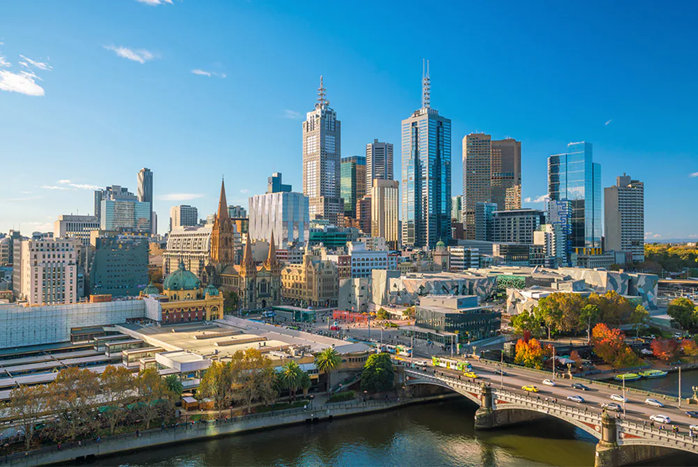 Skyline photo of Melbourne, Australia