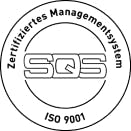 Logo SQS Zertifiziertes Managementsystem ISO 9001