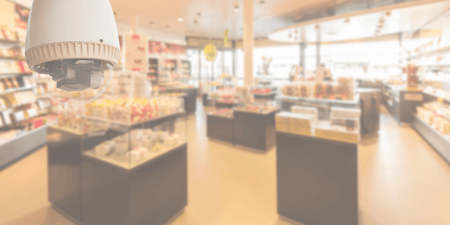 CCTV camera operating inside a shop