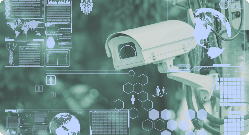Video surveillance camera with smart video analytics symbols 