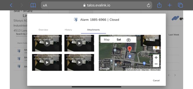 alarm sharing evalink platform 