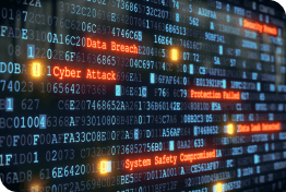 SIEM technology code and numbers with keywords in red