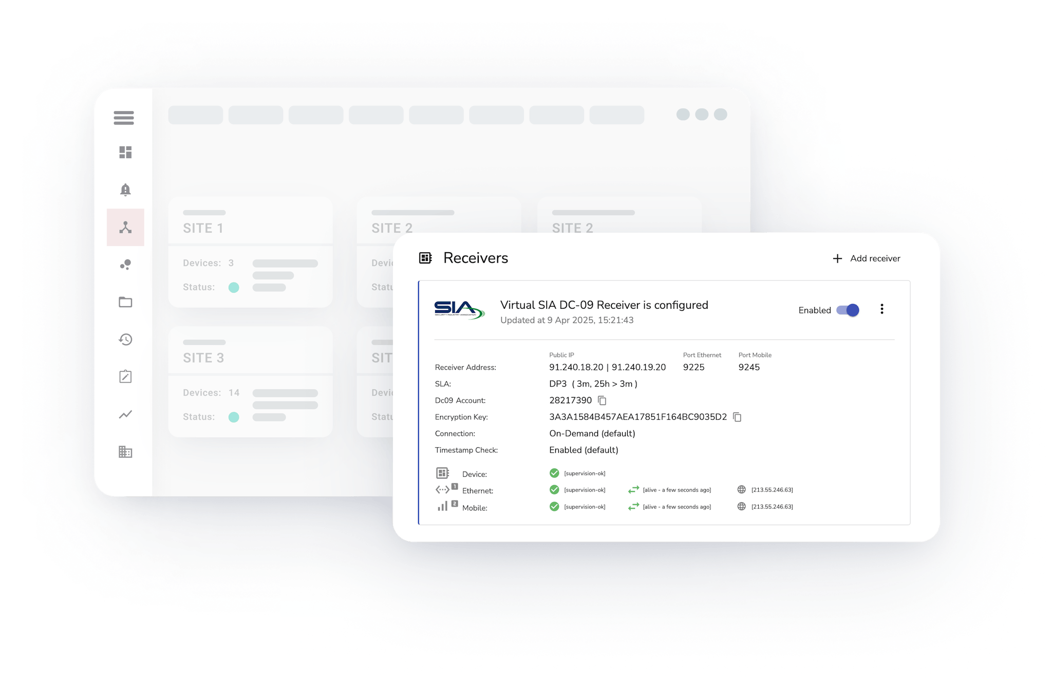 evalink virtual receiver graph