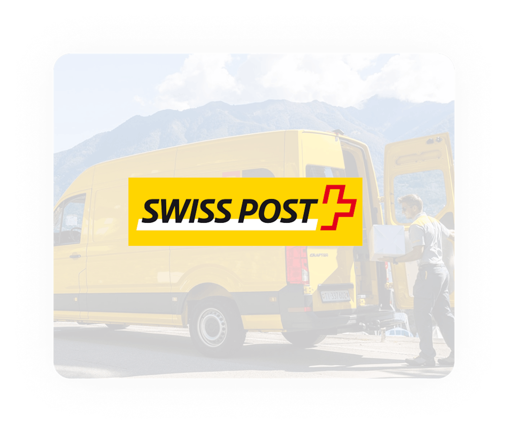 swiss post truck with logo