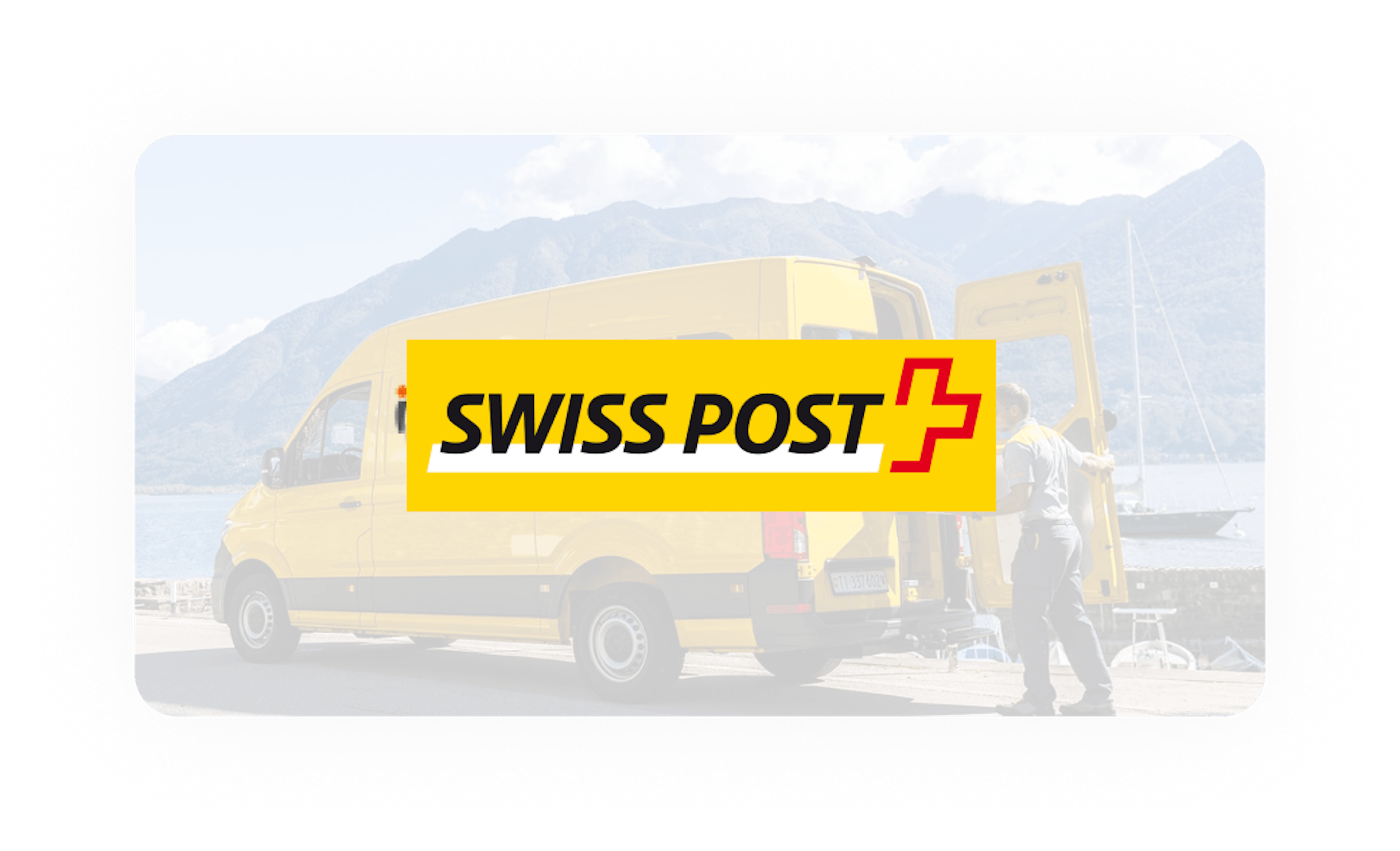 swiss post truck with logo