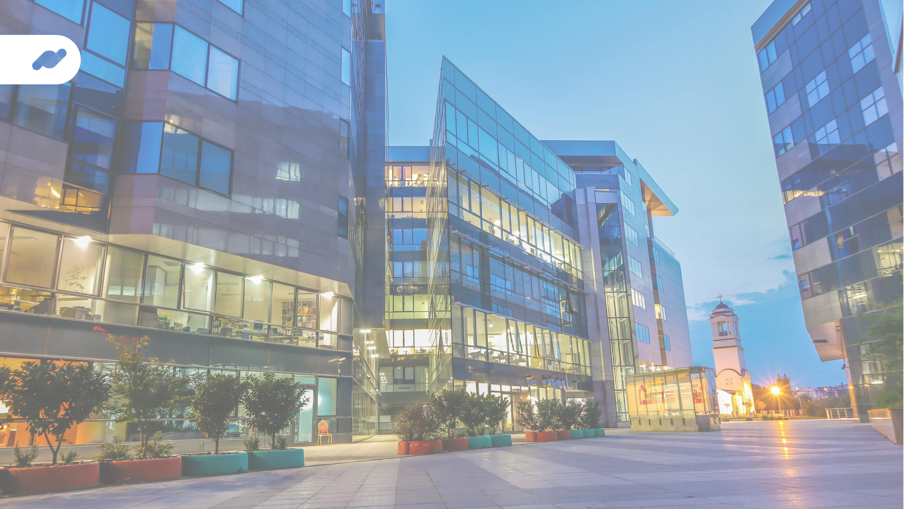 evalink smart building at night