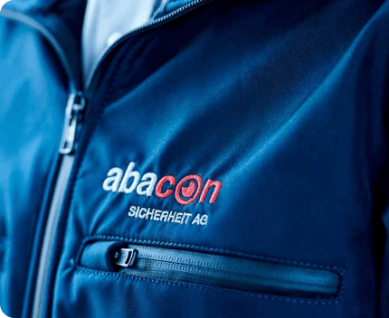 Close-up of an abacon Sicherheit AG jacket