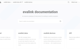 Screenshot der evalink Documentation Hub Startseite (Vorschau)