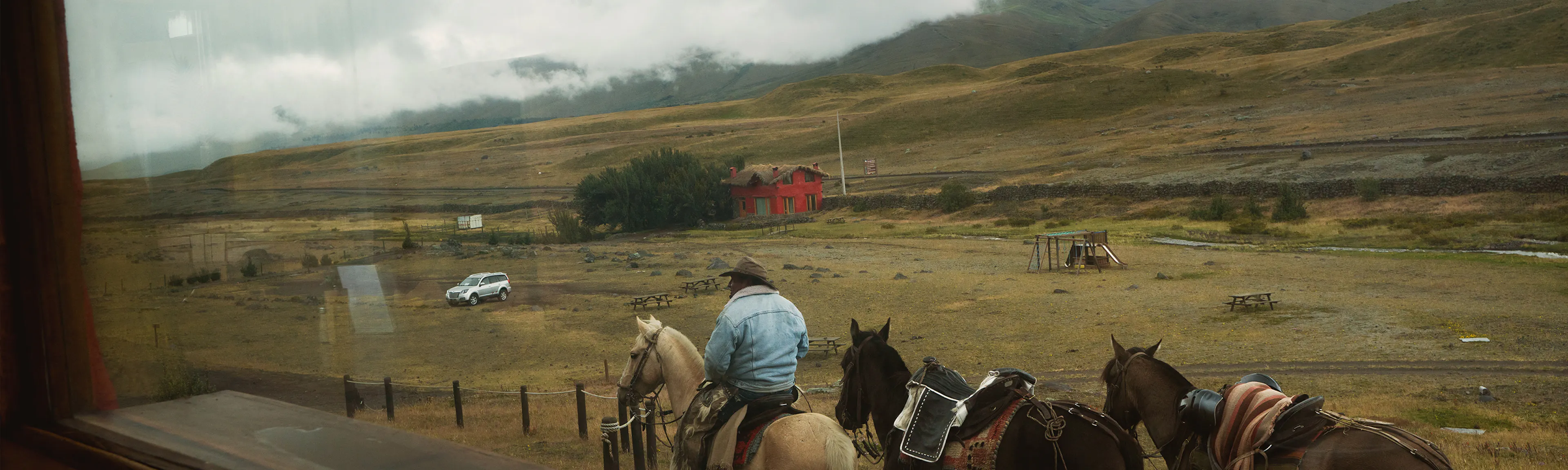 man with two horses